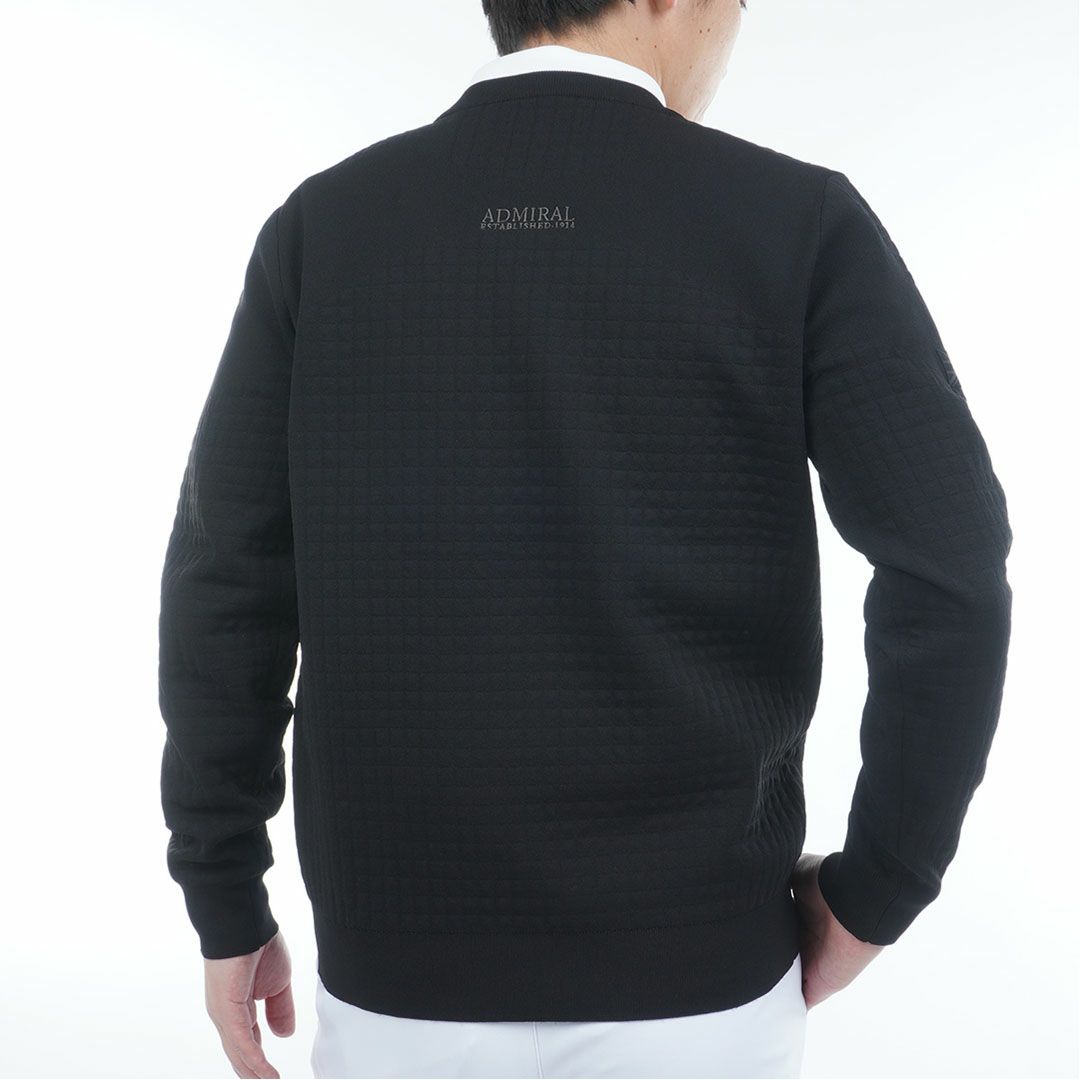 アドミラル ゴルフ Admiral GOLF メンズ メンズ リップジャガード クルーネックセーター ADMA553 詳細12