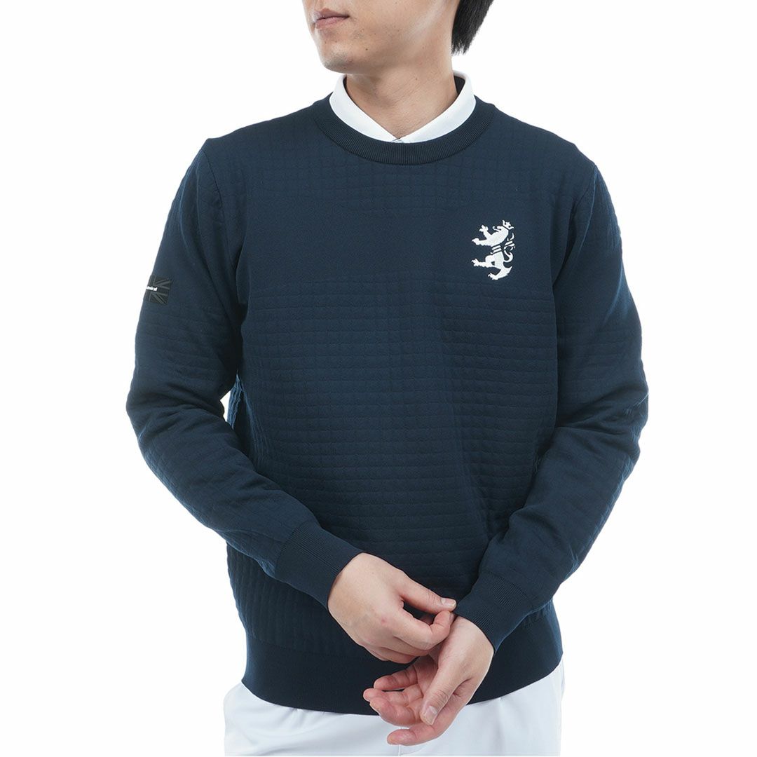 アドミラル ゴルフ Admiral GOLF メンズ メンズ リップジャガード クルーネックセーター ADMA553 詳細16