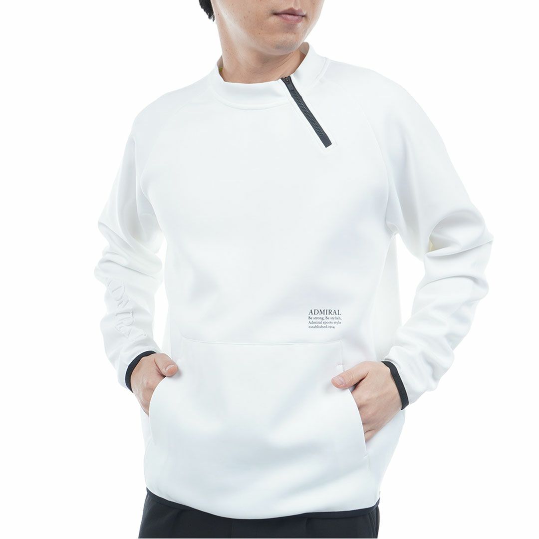 アドミラル ゴルフ Admiral GOLF メンズ メンズ ダンボール ハーフジップスウェット ADMA554 詳細1