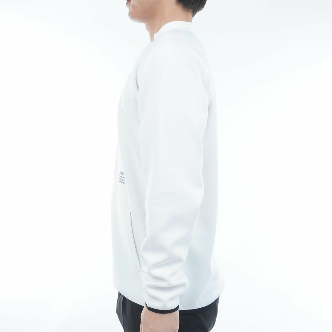 [アドミラル ゴルフ]メンズ ダンボール ハーフジップスウェット　ホワイト