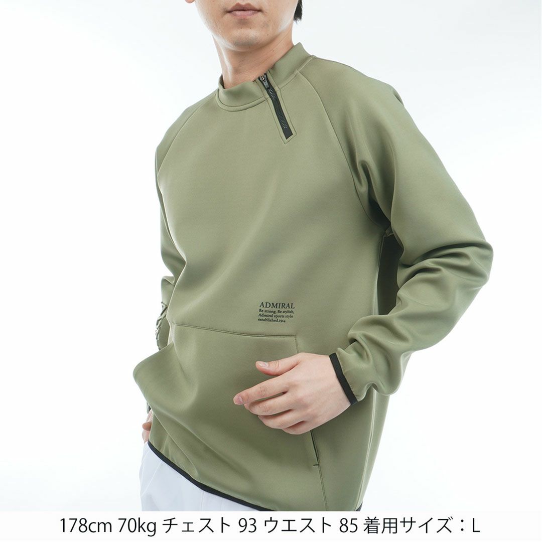 アドミラル ゴルフ Admiral GOLF メンズ メンズ ダンボール ハーフジップスウェット ADMA554 詳細16