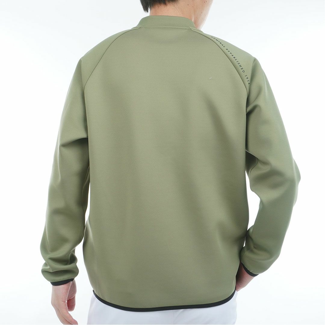 [アドミラル ゴルフ]メンズ ダンボール ハーフジップスウェット　カーキ