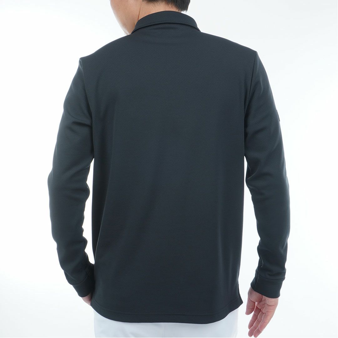 [アドミラル ゴルフ]メンズ カラタッチ 長袖シャツ　ブラック