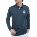 [アドミラル ゴルフ]メンズ カラタッチ 長袖シャツ　ネイビー