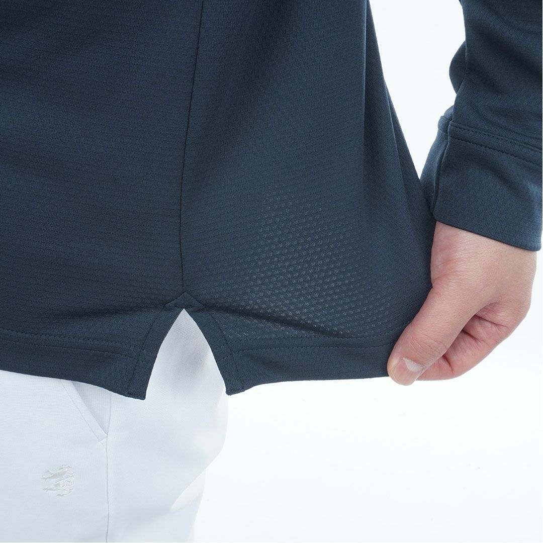 [アドミラル ゴルフ]メンズ カラタッチ 長袖シャツ　ネイビー