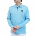 [アドミラル ゴルフ]メンズ カラタッチ 長袖シャツ　アイスプルー