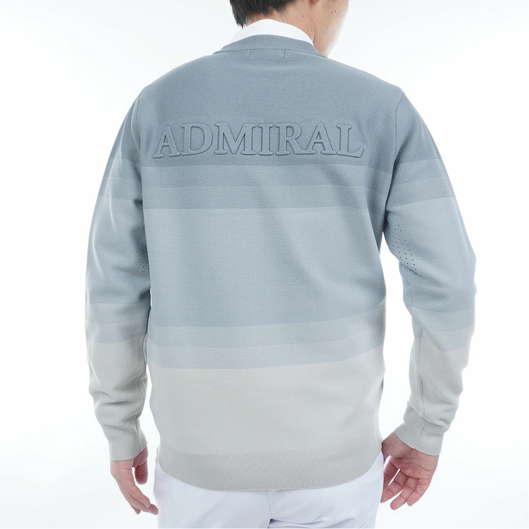 アドミラル ゴルフ Admiral GOLF メンズ メンズ グラデーションボーダー クルーネックセーター ADMA556 詳細11