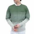 [アドミラル ゴルフ]メンズ グラデーションボーダー クルーネックセーター　カーキ