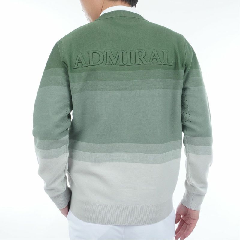 アドミラル ゴルフ Admiral GOLF メンズ メンズ グラデーションボーダー クルーネックセーター ADMA556 詳細14