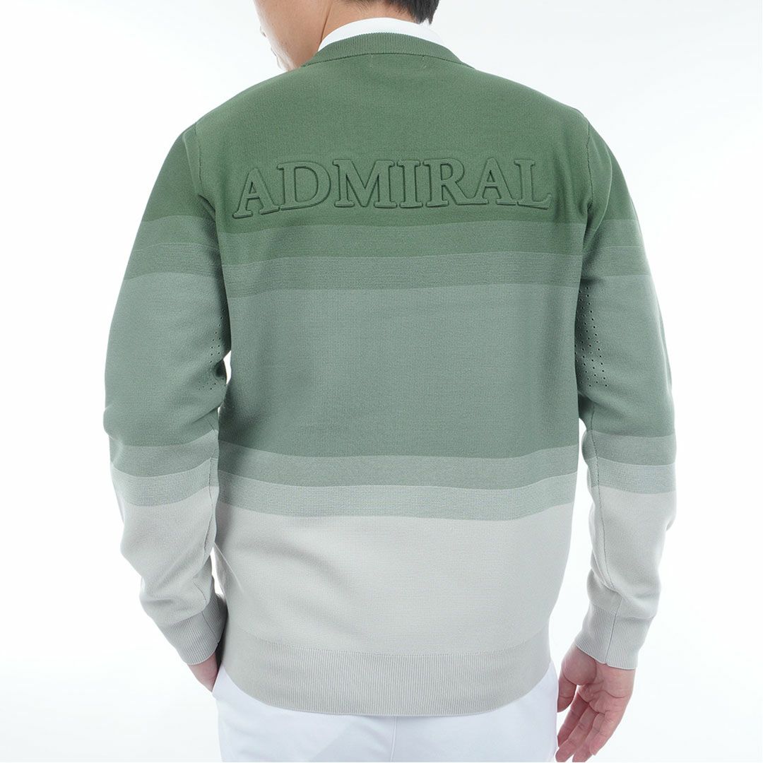 アドミラル ゴルフ Admiral GOLF メンズ メンズ グラデーションボーダー クルーネックセーター ADMA556 詳細14