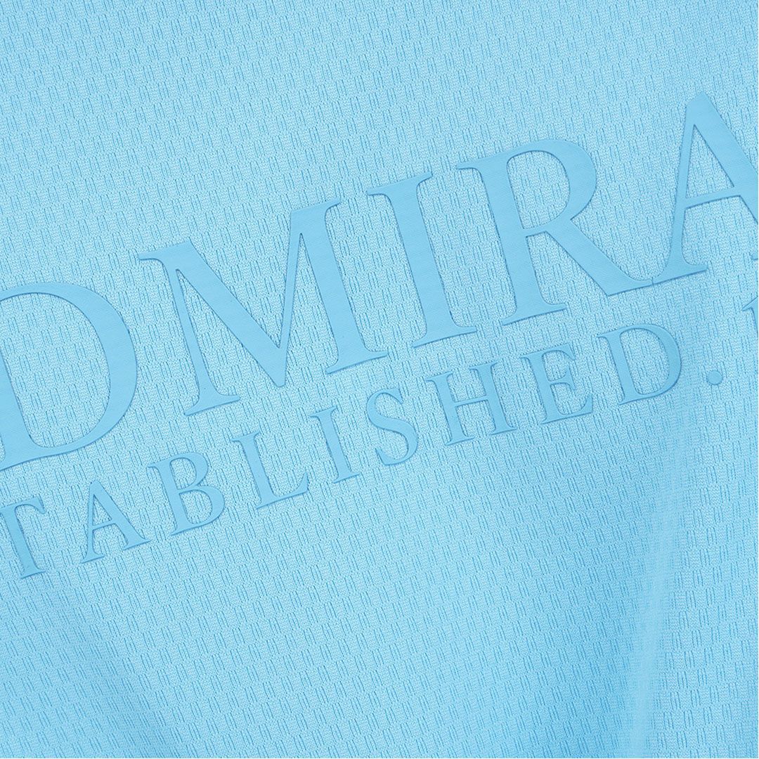 [アドミラル ゴルフ]メンズ カラタッチ 長袖モックネックシャツ　アイスブルー