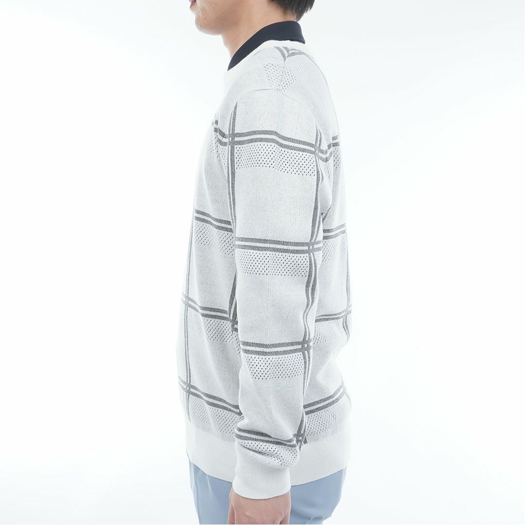 アドミラル ゴルフ Admiral GOLF メンズ メンズ ウィンドウペン クルーネックセーター ADMA558 詳細3