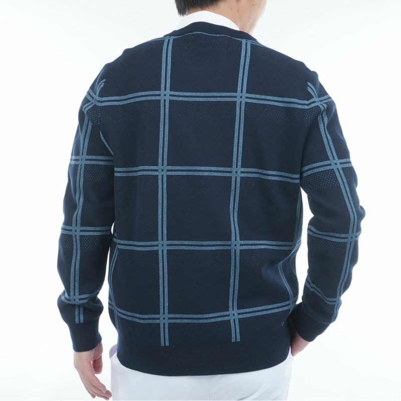 アドミラル ゴルフ Admiral GOLF メンズ メンズ ウィンドウペン クルーネックセーター ADMA558 詳細14