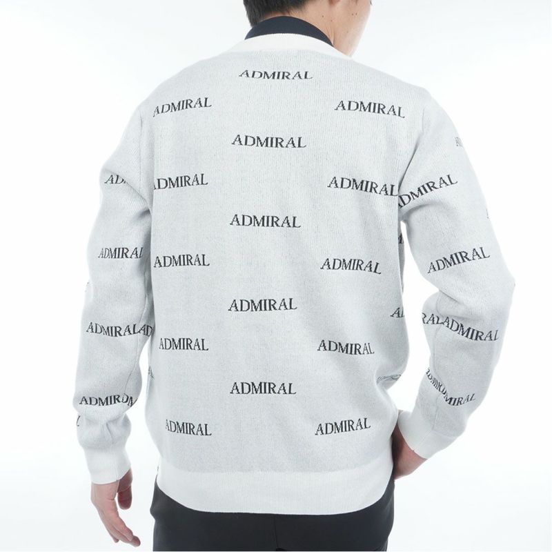 アドミラル ゴルフ Admiral GOLF メンズ メンズ ロゴモノグラム 浅Vネックセーター ADMA559 詳細3