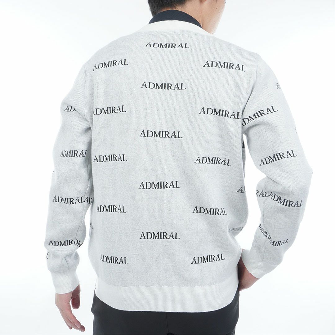 アドミラル ゴルフ Admiral GOLF メンズ メンズ ロゴモノグラム 浅Vネックセーター ADMA559 詳細3