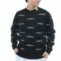 アドミラル ゴルフ]メンズ ロゴモノグラム 浅Vネックセーター　ブラック