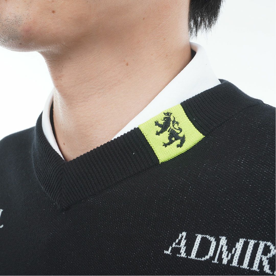 アドミラル ゴルフ Admiral GOLF メンズ メンズ ロゴモノグラム 浅Vネックセーター ADMA559 詳細9