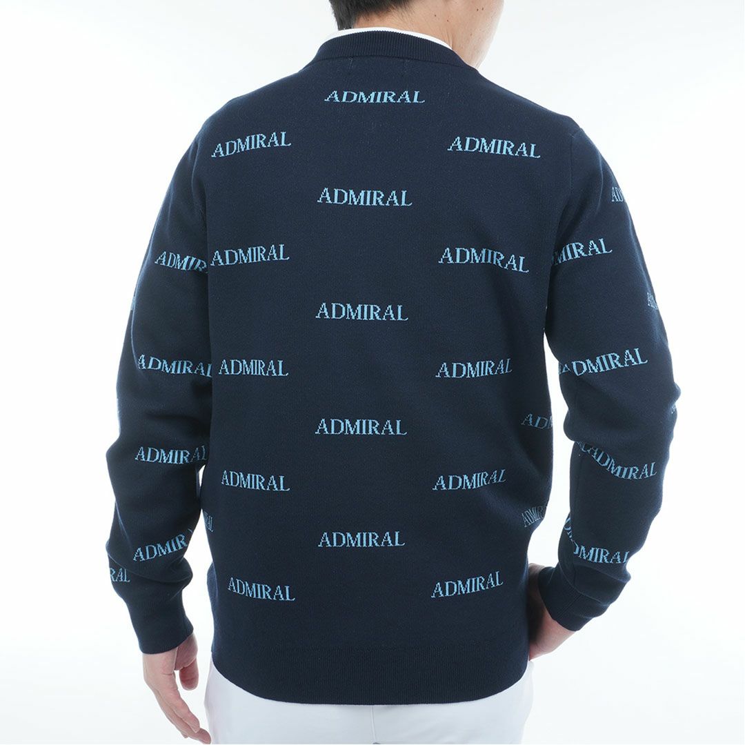 アドミラル ゴルフ Admiral GOLF メンズ メンズ ロゴモノグラム 浅Vネックセーター ADMA559 詳細14