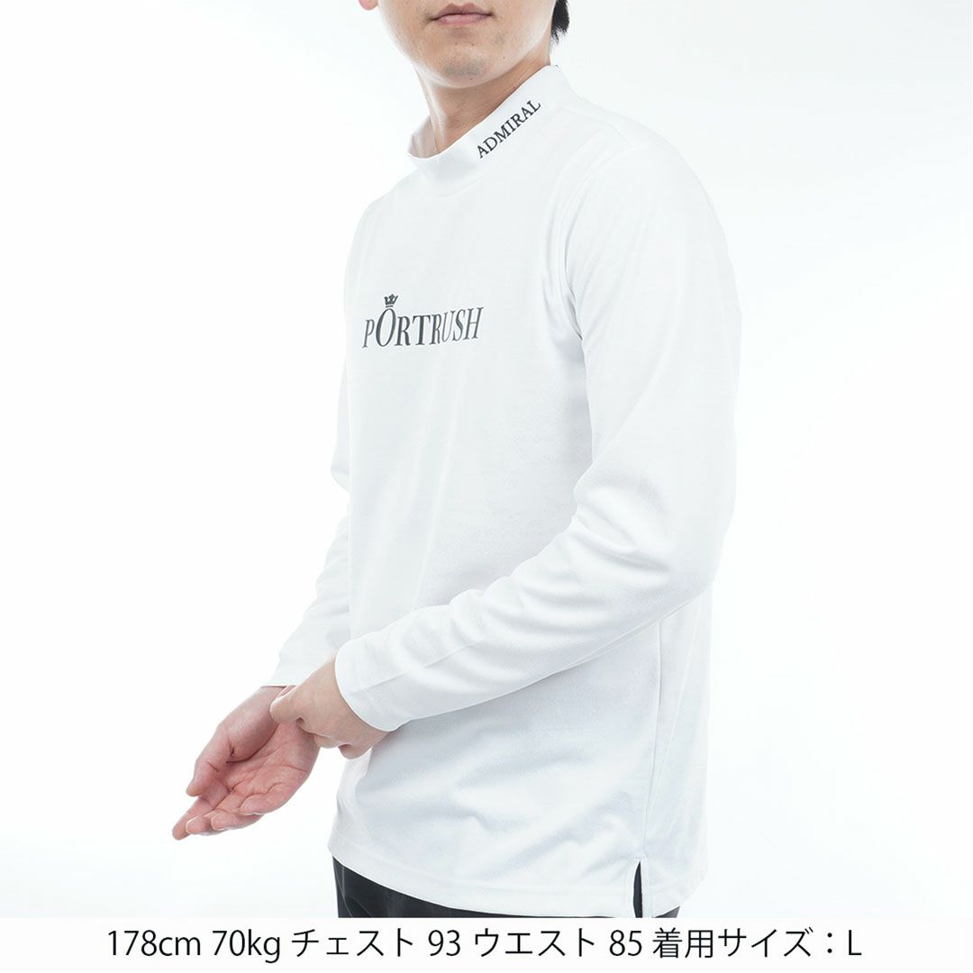 アドミラル ゴルフ Admiral GOLF メンズ メンズ ゴルフジャガード L/Sモックネックシャツ ADMA560 詳細2