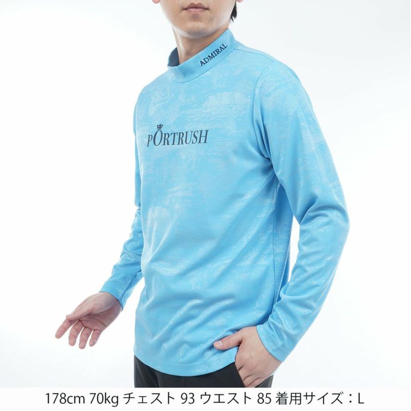 アドミラル ゴルフ Admiral GOLF メンズ メンズ ゴルフジャガード L/Sモックネックシャツ ADMA560 詳細11