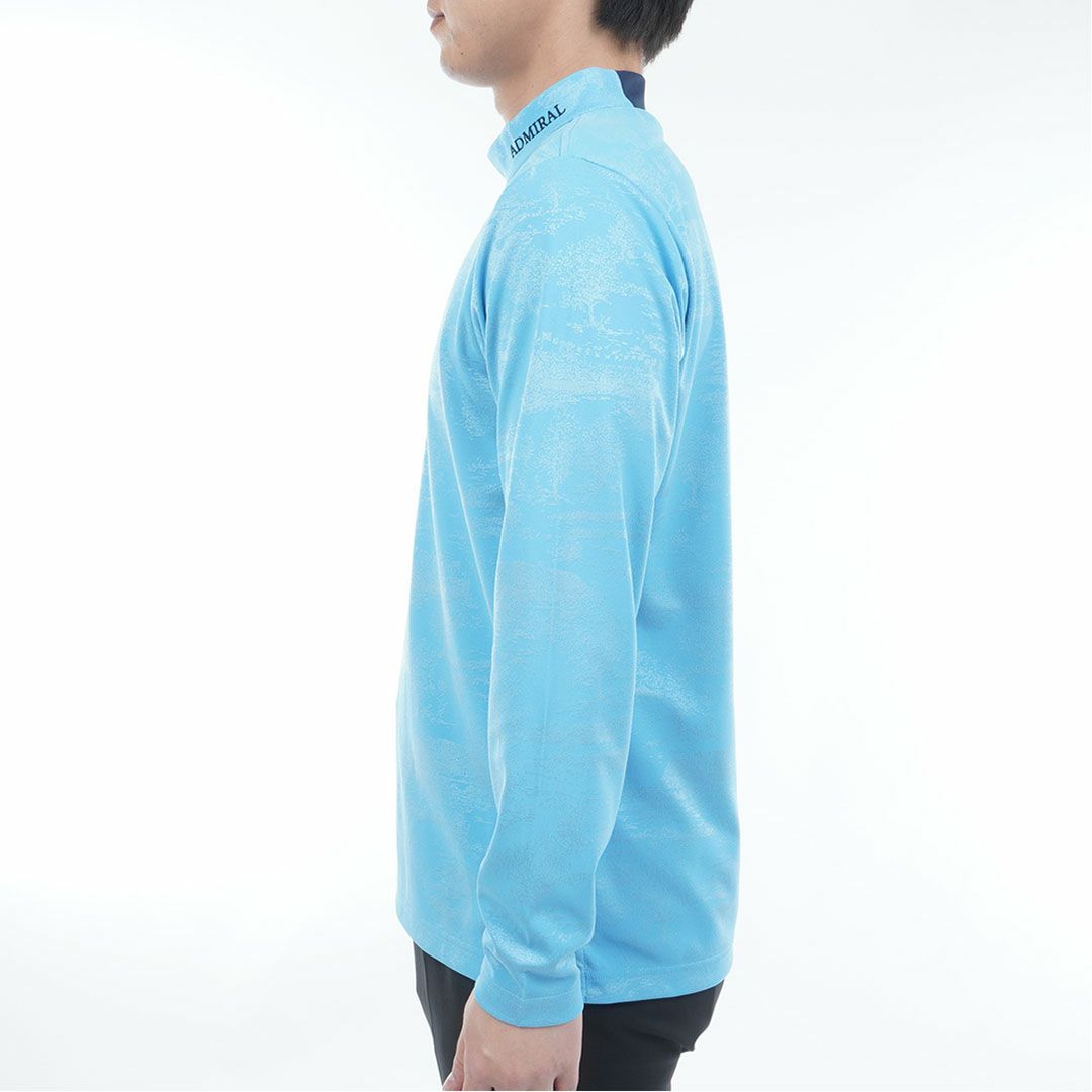 アドミラル ゴルフ Admiral GOLF メンズ メンズ ゴルフジャガード L/Sモックネックシャツ ADMA560 詳細12