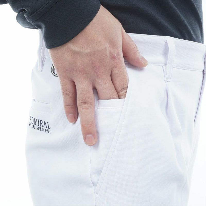 [アドミラル ゴルフ]メンズ ワンタック ストレートパンツ　ホワイト
