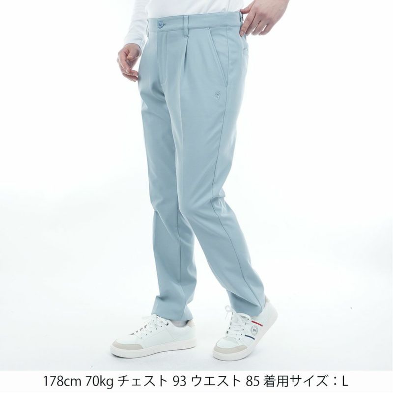 [アドミラル ゴルフ]メンズ ワンタック ストレートパンツ　ブルーグレー