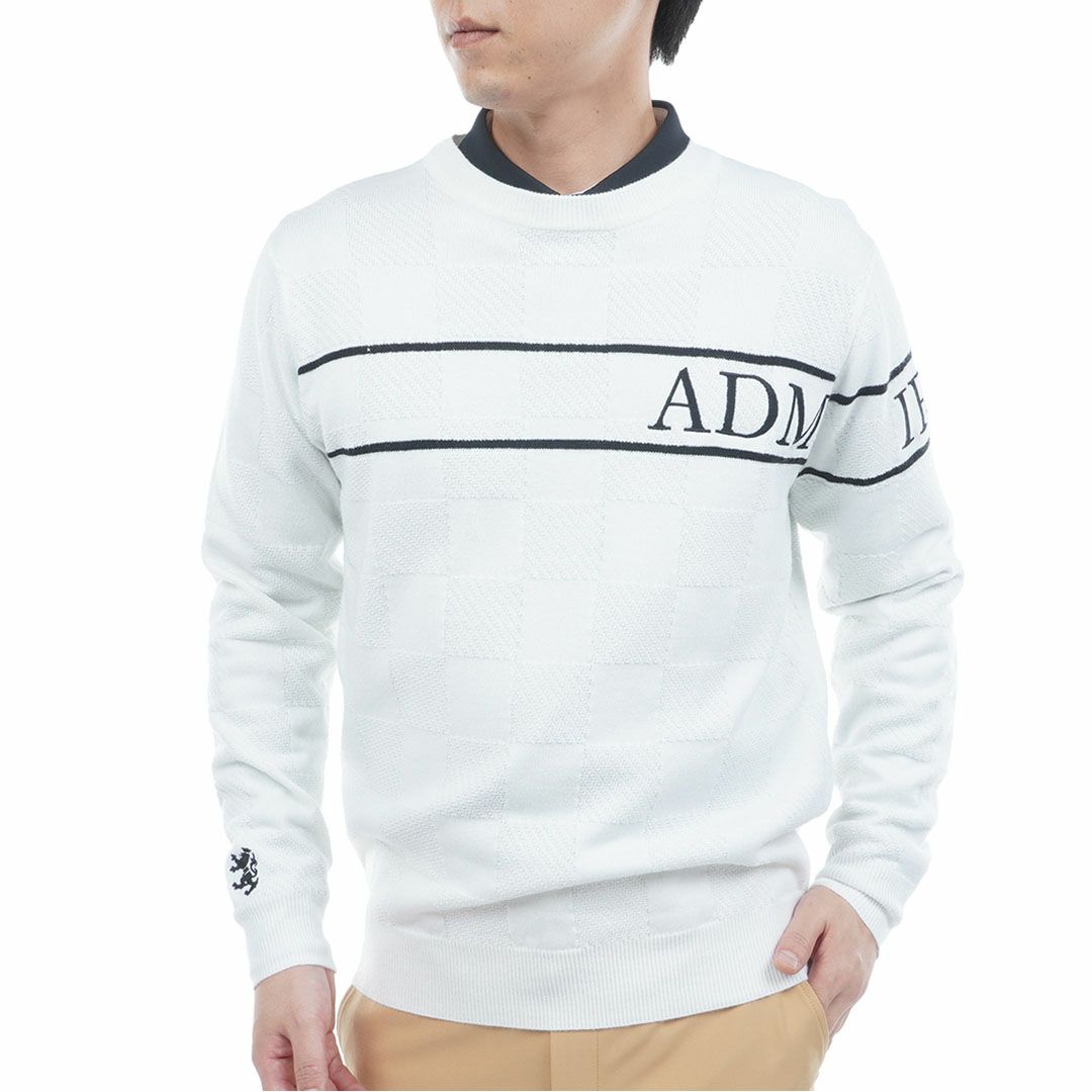 アドミラル ゴルフ Admiral GOLF メンズ メンズ ビッグロゴ クルーネックセーター ADMA563 詳細1