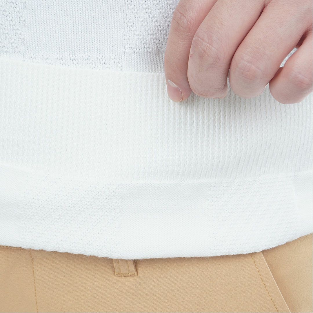 [アドミラル ゴルフ]メンズ ビッグロゴ クルーネックセーター　ホワイト