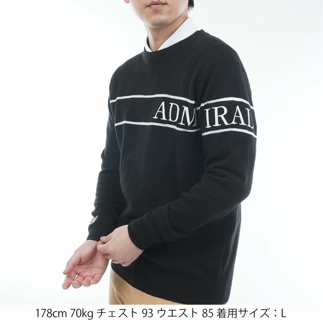 アドミラル ゴルフ Admiral GOLF メンズ メンズ ビッグロゴ クルーネックセーター ADMA563 詳細11