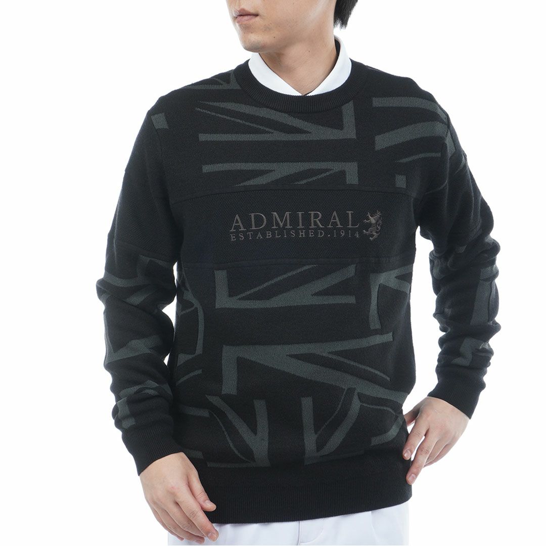 アドミラル ゴルフ Admiral GOLF メンズ メンズ UJジャガード クルーネックセーター ADMA564 詳細4
