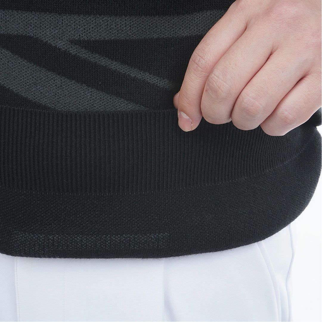 [アドミラル ゴルフ]メンズ UJジャガード クルーネックセーター　ブラック