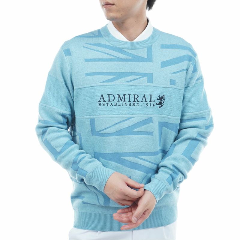 アドミラル ゴルフ Admiral GOLF メンズ メンズ UJジャガード クルーネックセーター ADMA564 詳細16