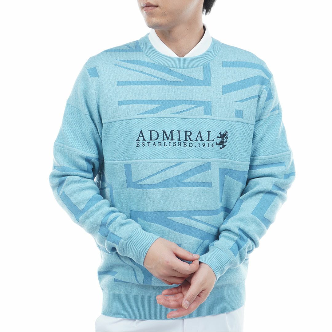 アドミラル ゴルフ Admiral GOLF メンズ メンズ UJジャガード クルーネックセーター ADMA564 詳細16