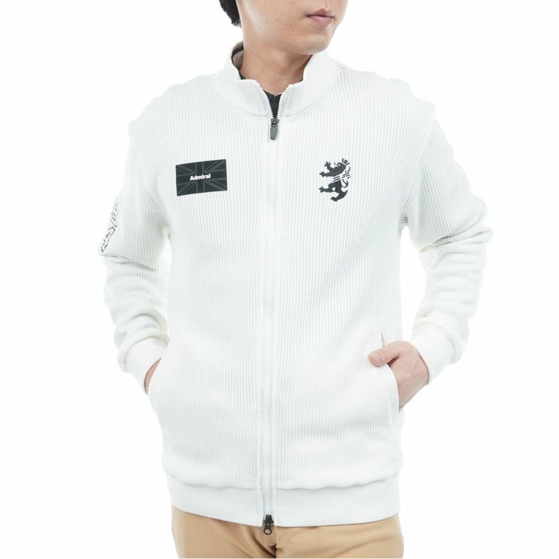 [アドミラル ゴルフ]メンズ ニットライク トラックジャケット　ホワイト