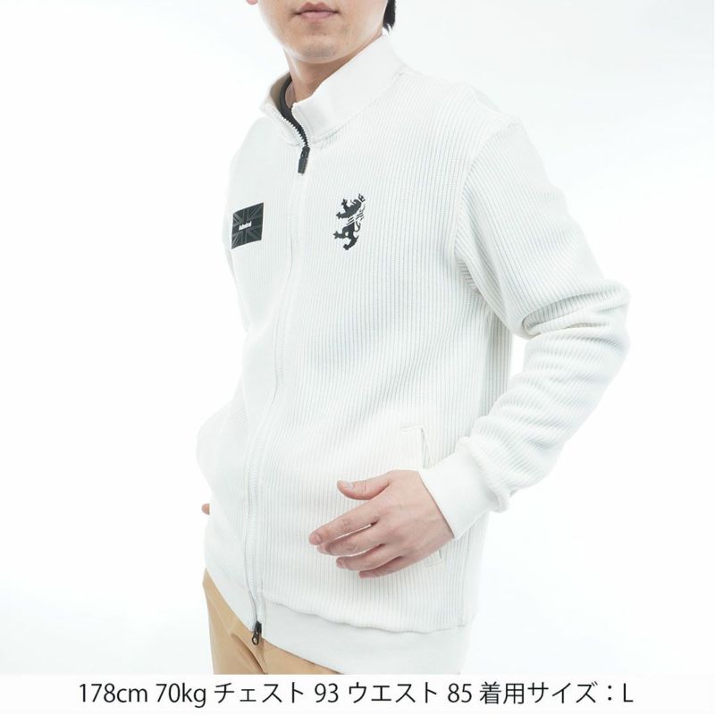 [アドミラル ゴルフ]メンズ ニットライク トラックジャケット　ホワイト