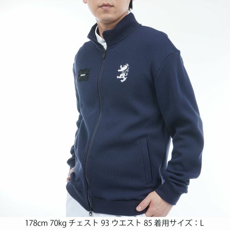 [アドミラル ゴルフ]メンズ ニットライク トラックジャケット　ネイビー