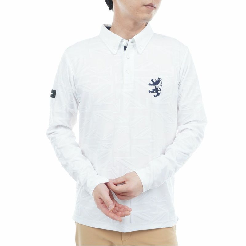 アドミラル ゴルフ Admiral GOLF メンズ メンズ UJジャガード ボタンダウン長袖シャツ ADMA566 詳細1