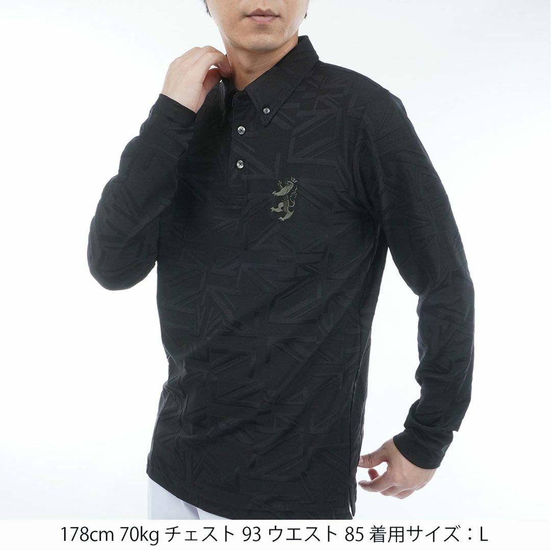 アドミラル ゴルフ Admiral GOLF メンズ メンズ UJジャガード ボタンダウン長袖シャツ ADMA566 詳細5