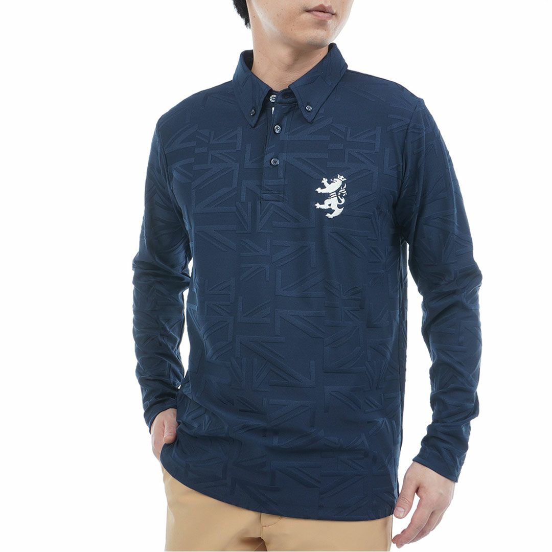 アドミラル ゴルフ Admiral GOLF メンズ メンズ UJジャガード ボタンダウン長袖シャツ ADMA566 詳細7