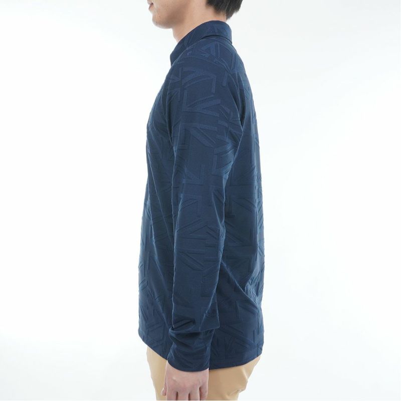 アドミラル ゴルフ Admiral GOLF メンズ メンズ UJジャガード ボタンダウン長袖シャツ ADMA566 詳細9