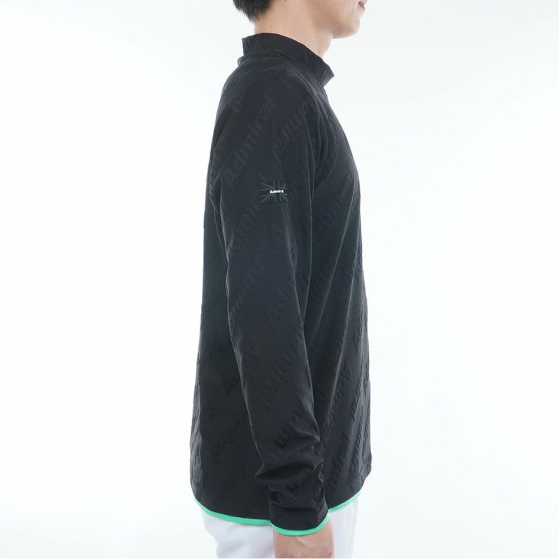 アドミラル ゴルフ Admiral GOLF メンズ メンズ ロゴストレッチ ジャガードモックネックシャツ ADMA567 詳細8