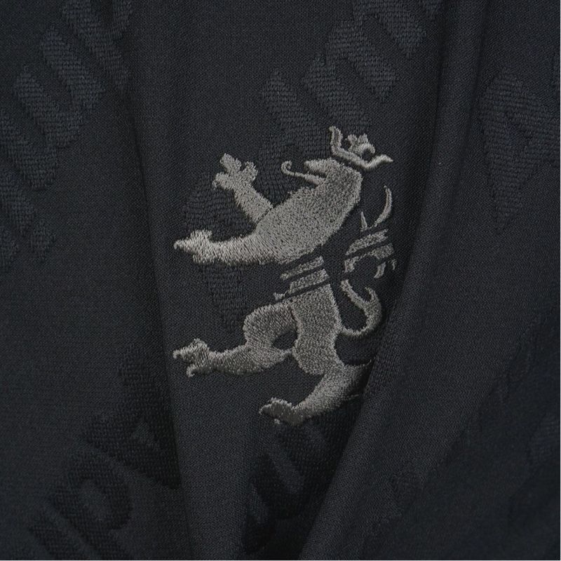 [アドミラル ゴルフ]メンズ ロゴストレッチ ジャガードモックネックシャツ　ブラック