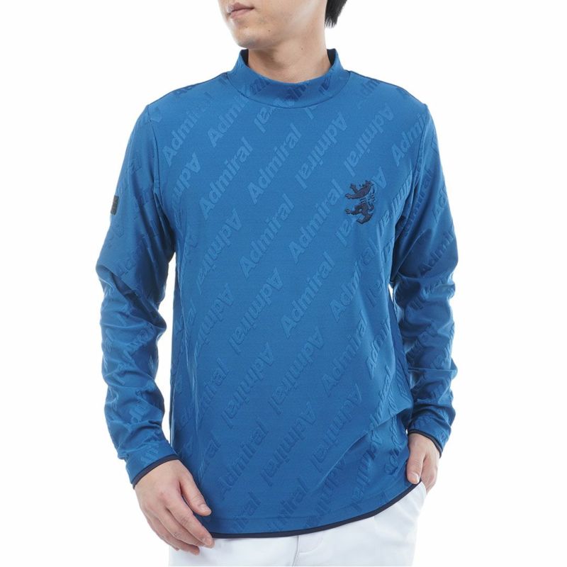 アドミラル ゴルフ Admiral GOLF メンズ メンズ ロゴストレッチ ジャガードモックネックシャツ ADMA567 詳細13
