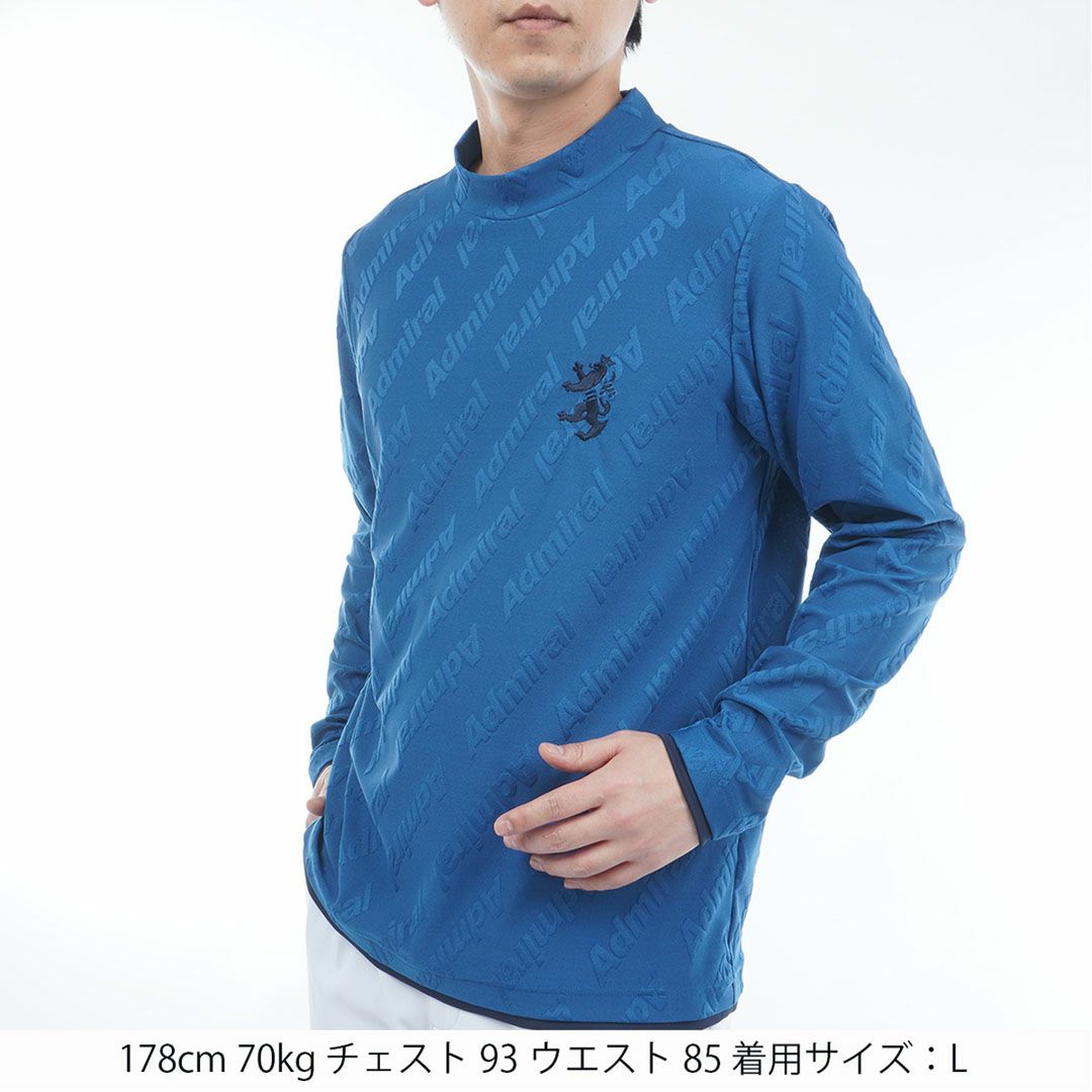 アドミラル ゴルフ Admiral GOLF メンズ メンズ ロゴストレッチ ジャガードモックネックシャツ ADMA567 詳細14