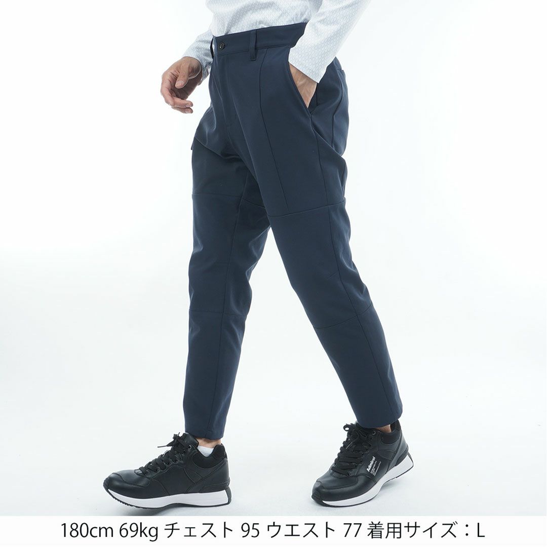 [アドミラル ゴルフ]メンズ サイドポケット付 ワイドテーパードパンツ　ネイビー