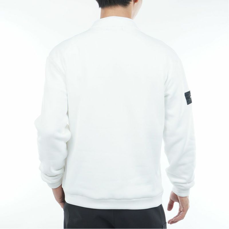 [アドミラル ゴルフ]メンズ カルイシ ハーフドットボタン スウェット　ホワイト