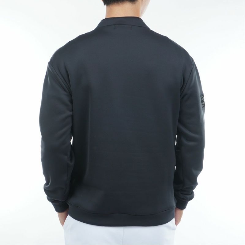 [アドミラル ゴルフ]メンズ カルイシ ハーフドットボタン スウェット　ブラック