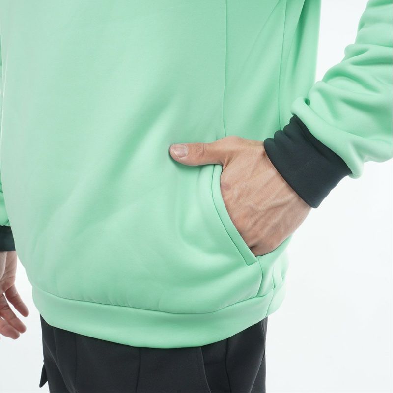 [アドミラル ゴルフ]メンズ カルイシ ハーフドットボタン スウェット　ミントグリーン