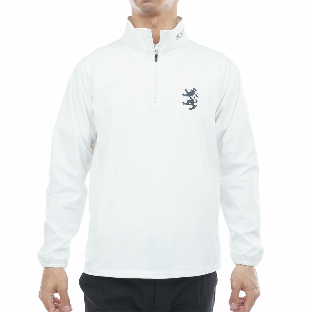 [アドミラル ゴルフ]メンズ ハーフジップ スニードジャケット　ホワイト